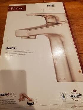 Lf-042-fergs Pfister Ferris Single Hole Single-handle Bathroom Faucet In Spot Defense Brushed