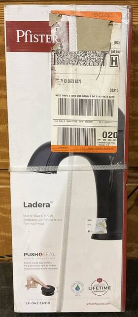 Lf042lrbb Pfister Ladera Single Hole Single-handle Bathroom Faucet In Matte Black