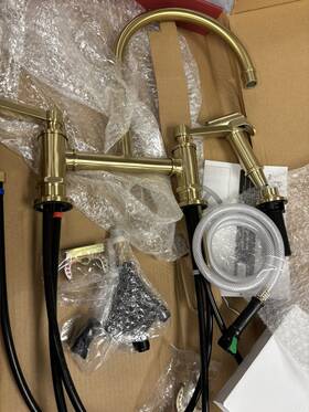 Lg31-tdbg Pfister Port Haven Widespread Bridge Kitchen Faucet Brushed Gold