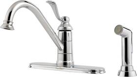 Lg34-4pc0 Pfister Portland 1-handle Kitchen Faucet With Side Spray Polished