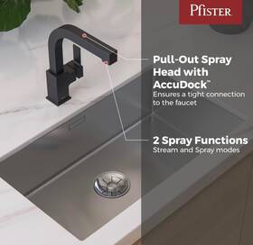 Lg534lpmb Pfister Matte Black Kitchen Faucet With Pull Down Sprayer