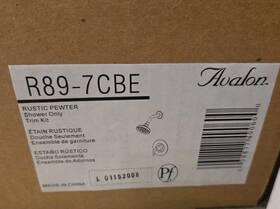 R89-7cbe Pfister Price Avalon Rustic Pewter Shower Trim Kit New