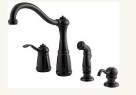 T264nyy Pfister Price Marielle Series 26 4 Hole Kitchen Faucet Bronze Read