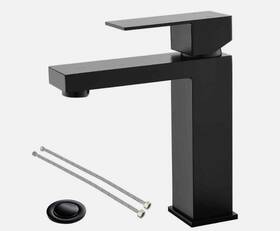 Phiestina 768523312658 1-hole Matte Black Bathroom Faucet With Single Handle For Sink New