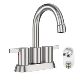 Bf15-1-bn Phiestina Brushed Nickel 4 Inch 2 Handle Centerset Lead-free