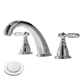 Hdwf008-4-c Phiestina 8 Inch Widespread 2-handles Bathroom Sink Faucet With Full-copper Pop Up Drain