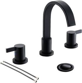 Hdwf040-1-mb Phiestina 8 Inch Waterfall Widespread Bathroom Faucet With Copper Drain And Valve