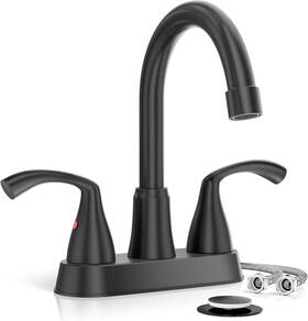 Phiestina Jc180-mb Matte Black Bathroom Sink Faucet 4 Inch Small