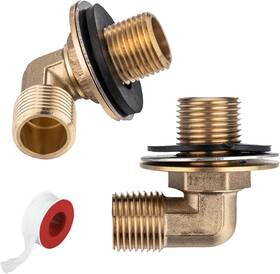 S166 Phivan 313048283244 Wall Mount Faucet Installation Kit 1/2 Inch Npt Solid Brass Commercial Parts 90 Degr