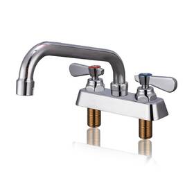 Phivan 4sd-8 Commercial Sink Faucet 4 Inch Center 8 Swivel Spout Polished Chrome