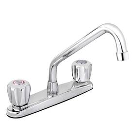 3065w Plumb Pak 064492070309 Kitchen Sink Faucet With Low-arc Spout And Dual Handle Polished Chrome