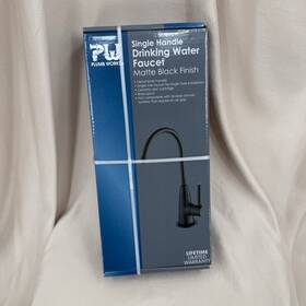 673-6133 Plumb Works Drinking Faucet For Kitchen Sink Single Hole Matte Black