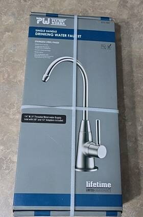673-7001 Plumb Works Drinking Water Faucet Single Handle- Stainless Steel Finish