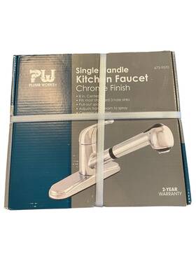 Plumb Works 673-9570 New Single Handle Pull-out Kitchen Faucet Chrome