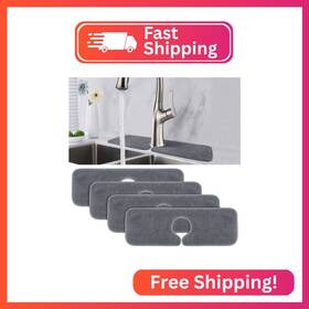 Xishuibu-microfiber-4pcs Poyang 4 Pack Faucet Mat For Kitchen Sink Splash Guard Short Super Absorbent Mi