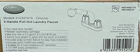 315347419 Premier 2-handle Pull-out Laundry Faucet New