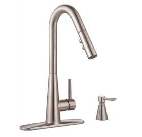3558075 Premier Single Handle Pull Down Kitchen Sink Faucet With Soap Dispenser New