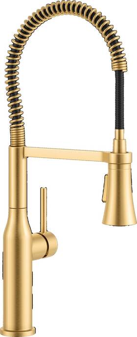 Pfxc5017bg Proflo Pfxc5017 Basque 1.5 Gpm 1 Hole Pre-rinse Kitchen Faucet - Gold