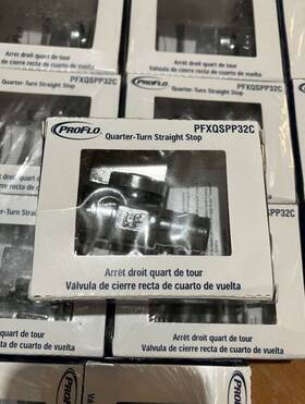 Pfxqspp32c Proflo Low Lead Compression Quarter Turn Straight Stop. Lot Of 24