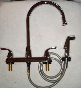 21-k822-psd Project Source Chrome 2-handle High-arc Kitchen Faucet With Deck Plate