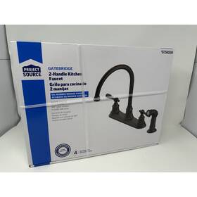 756559 Project Source Gatebridge Oilrubbed Bronze Double Handle High-arc Kitchen Faucet