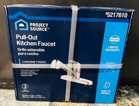 Project Source 820633939122 Chrome Single Handle Pull-out Kitchen Faucet With Sprayer