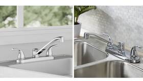 Project Source Dover 019934876025 2-handle Kitchen Faucet Chrome Finish New