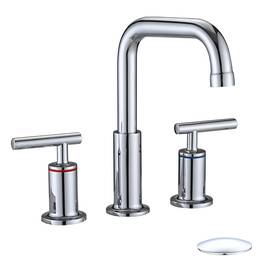 Proox 742259038259 8 Inch Widespread Lavatory 2 Handles Bathroom Faucet Chrome