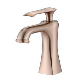 Proox 747388442380 Single Hole Lever Handle Bathroom Sink Faucet Rose Gold