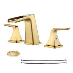 Pr-b1914-bg Proox 8 Inch Widespread 2-handle Waterfall Spout Bathroom Faucet With Pop-up In
