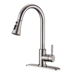 Pr-d3411-bn Proox Single-handle Stainless Steel Pull Down Sprayer Kitchen Faucet With Escutcheon