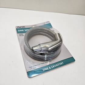 679-1897 Pw Plumb Work Spray Hose And Head Sink Lavatory Satin Nickel Finish Plastic New