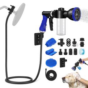 Pet0417 Pwezon Dog Shower Attachment Water Hose Nozzle Sprayer Set With Metal 3-way Diverter