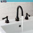 Pyh737058 Tapcet Double Handles Bathroom Faucet Solid Brass Widespread Hot Cold