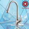 Qqt045l-d Unbranded Brushed Nickel Pull Down Single Handle Kitchen Faucet Deck