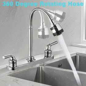 Hy009647-chrome Qx 360 Chrome Kitchen Faucet Sink Mixer Pull Down Sprayer Single Handle Plastic