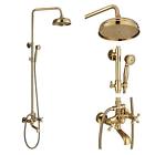 R7091508 Rozin Bathroom Tub Shower Faucet Units Rainfall Head Handheld Spray