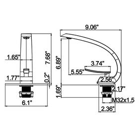 Rbrohant 799748420491 7 Inch H Single-handle Bathroom Faucet With Deckplate Matte Black