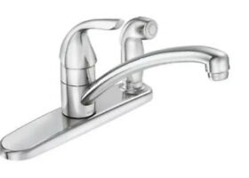87203 Read Moen Adler Low Arc Kitchen Faucet With Side Sprayer In Chrome