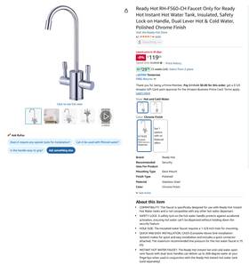 Rh-f560-ch Ready Hot Cold Water Faucet Chrome Finish Deck Mount