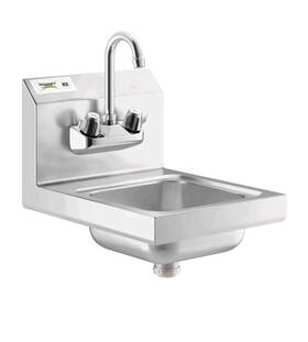 600hs12 Regency 12 Inch X 16 Wall Mounted Hand Sink With Gooseneck Faucet Item #