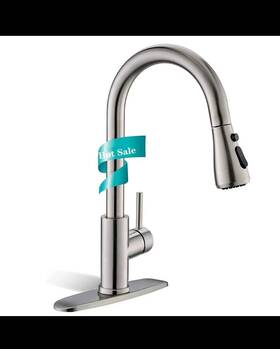 Cf01001 Rehomaong Kitchen Sink Faucet Pull Out Brushed Nickel For Camper Rv Laundry