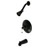Kb3630pl Restoration Tub And Shower Faucet Matte Black Wall Mount