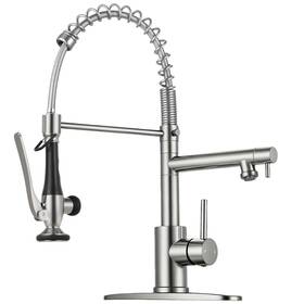 Dprb0n005d1 Rndiozd Kitchen Faucet With Pull Down Sprayer - Brushed Nickel Single Handle Commerci