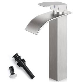 Vxsra0n001d1 Rndiozd Tall Waterfall Bathroom Sink Faucet Modern Single Handle Mixer Tap 1 Hole