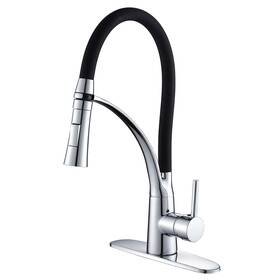 3011b-pc Roddex Pullout Kitchen Faucet Solid Brass Single Handle One Hole Sink