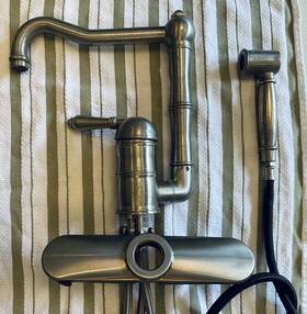 Rohl 824438200647 Used Single Lever Kitchen Faucet In Satin Nickel