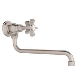 A1445xmstn-2 Rohl Italian Country Kitchen Wall Mounted Pot Filler Satin Nickel