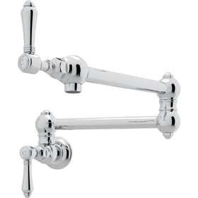 A1451lmapc-2 Rohl Italian Country Wall Mount Pot Filler Faucet Polish Chrome New
