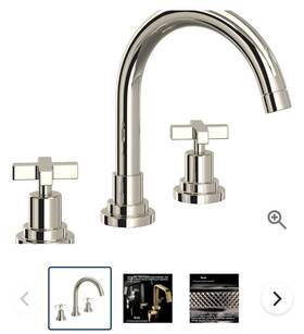 A2228xmpn-2 Rohl Lombardia 1.2 Gpm Widespread Bathroom Faucet With Pop Up Drain